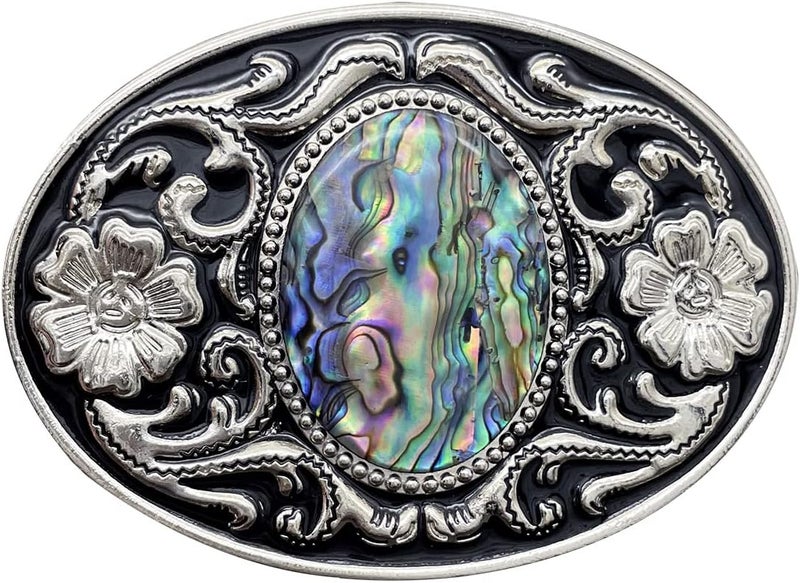 YOQUCOL Vintage American Western Cowboy Turquoise,Stone Belt Buckle for Men - Image 1
